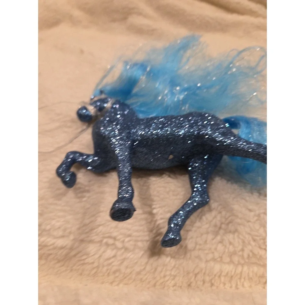 Sparkly Horse‎ - Decor 7x7 Blue Glitter Fantasy Girlie